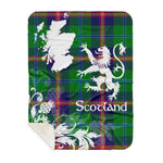 Sherpa Blanket - Tartan Blanket Thistle and Lion Scottish Clan Young Plaid Blanket, plaid sherpa blanket queen,purple sherpa blanket,queen sherpa blanket,queen size sherpa blanket,red sherpa blanket,scottish tartan blankets,sherpa blanket,sherpa christmas blanket