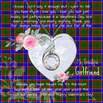 Rising Phoenix Necklace - Valentine Necklace Clan Adam Tartan Gift for Girlfriend, Gift for My Wife Rising Phoenix Necklace