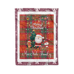 Personalized Gift Tartan Plaid Blanket Clan MacNab Ancient With Funny Santa Snowman Reindeer Merry Christmas Fleece Blanket, Home Living Room, Plaid Blanket, Tartan Blanket, Scottish Blanket, Buffalo fleece blanket, Christmas Blanket