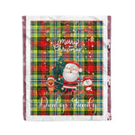 Personalized Gift Tartan Plaid Blanket Clan Dundee With Funny Santa Snowman Reindeer Merry Christmas Fleece Blanket, Home Living Room, Plaid Blanket, Tartan Blanket, Scottish Blanket, Buffalo fleece blanket, Christmas Blanket