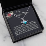 To My Bonus Mom Necklace, Thank You For Everything Mother's Day Gift For Mom, Sea Turtle Necklace
