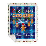 Personalized Gift Tartan Plaid Blanket Clan McKerrell With Christmas Cookie Baking Crew Christmas Gift Sherpa Blanket, tartan sherpa blanket,buffalo plaid sherpa blanket,christmas sherpa blanket,Christmas Throw Blanket,green plaid sherpa blanket,green sherpa blanket