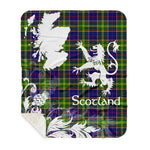 Sherpa Blanket - Tartan Blanket Thistle and Lion Scottish Clan Arnott Plaid Blanket, plaid sherpa blanket queen,purple sherpa blanket,queen sherpa blanket,queen size sherpa blanket,red sherpa blanket,scottish tartan blankets,sherpa blanket,sherpa christmas blanket