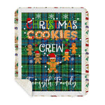 Personalized Gift Tartan Plaid Blanket Clan Forsyth Ancient With Christmas Cookie Baking Crew Christmas Gift Sherpa Blanket, tartan sherpa blanket,buffalo plaid sherpa blanket,christmas sherpa blanket,Christmas Throw Blanket,green plaid sherpa blanket,green sherpa blanket