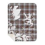 Sherpa Blanket - Tartan Blanket Thistle and Lion Scottish Clan Borthwick Plaid Blanket, plaid sherpa blanket queen,purple sherpa blanket,queen sherpa blanket,queen size sherpa blanket,red sherpa blanket,scottish tartan blankets,sherpa blanket,sherpa christmas blanket