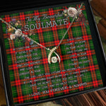 To My Beautiful Soulmate Necklace In Your Eyes I Have Found My Home Clan Blackstock Tartan Wishbone Dancing Necklace