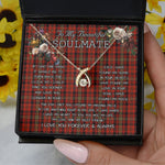 To My Beautiful Soulmate Necklace In Your Eyes I Have Found My Home Clan Davis Tartan Wishbone Dancing Necklace