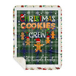 Personalized Gift Tartan Plaid Blanket Clan Blyth Tweeside With Christmas Cookie Baking Crew Christmas Gift Sherpa Blanket, tartan sherpa blanket,buffalo plaid sherpa blanket,christmas sherpa blanket,Christmas Throw Blanket,green plaid sherpa blanket,green sherpa blanket