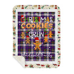 Personalized Gift Tartan Plaid Blanket Clan MacDonald Dress Modern With Christmas Cookie Baking Crew Christmas Gift Sherpa Blanket, tartan sherpa blanket,buffalo plaid sherpa blanket,christmas sherpa blanket,Christmas Throw Blanket,green plaid sherpa blanket,green sherpa blanket