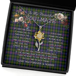 To My Beautiful Soulmate Sunflower Necklace In Your Eyes I Have Found My Home Clan Murray of Atholl Modern Tartan Jewelry For Girlfriend, Tartan Sunflower Pendant Necklace, Scottish Tartan Jewelry, valentine necklace, necklace girlfriend, necklace for wife, cute necklaces for girlfriend, jewelry for girlfriend, to my soulmate necklace, to my future wife necklace