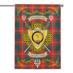 House Flag - Chisholm Ancient Irish Shield Celtic Cross Tartan Garden Flag St Patrick's Day Garden Flag