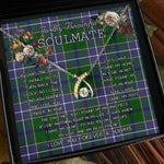 To My Beautiful Soulmate Necklace In Your Eyes I Have Found My Home Clan Wishart Hunting Tartan Wishbone Dancing Necklace