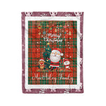 Personalized Gift Tartan Plaid Blanket Clan MacAulay Ancient With Funny Santa Snowman Reindeer Merry Christmas Fleece Blanket, Home Living Room, Plaid Blanket, Tartan Blanket, Scottish Blanket, Buffalo fleece blanket, Christmas Blanket