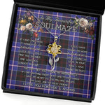 To My Beautiful Soulmate Sunflower Necklace In Your Eyes I Have Found My Home Clan Dunlop Modern Tartan Jewelry For Girlfriend, Tartan Sunflower Pendant Necklace, Scottish Tartan Jewelry, valentine necklace, necklace girlfriend, necklace for wife, cute necklaces for girlfriend, jewelry for girlfriend, to my soulmate necklace, to my future wife necklace