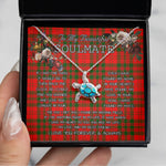 Sea Turtle Necklace To My Beautiful Soulmate Necklace In Your Eyes I Have Found My Home Clan Livingstone Modern Tartan Blue Turtle Necklace, Valentine Necklace Gift for Girlfriend Clan Mitchell Ancient Tartan Sunflower Pendant Necklace, Scottish Tartan Jewelry, valentine necklace, necklace girlfriend, necklace for wife, cute necklaces for girlfriend, jewelry for girlfriend, to my soulmate necklace, to my future wife necklace