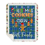 Personalized Gift Tartan Plaid Blanket Clan Keith With Christmas Cookie Baking Crew Christmas Gift Sherpa Blanket, tartan sherpa blanket,buffalo plaid sherpa blanket,christmas sherpa blanket,Christmas Throw Blanket,green plaid sherpa blanket,green sherpa blanket