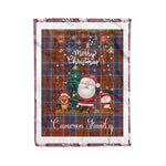 Personalized Gift Tartan Plaid Blanket Clan Cameron Of Lochiel Ancient With Funny Santa Snowman Reindeer Merry Christmas Fleece Blanket, Home Living Room, Plaid Blanket, Tartan Blanket, Scottish Blanket, Buffalo fleece blanket, Christmas Blanket