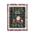 Personalized Gift Tartan Plaid Blanket Clan Arnott With Funny Santa Snowman Reindeer Merry Christmas Fleece Blanket, Home Living Room, Plaid Blanket, Tartan Blanket, Scottish Blanket, Buffalo fleece blanket, Christmas Blanket