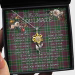 To My Beautiful Soulmate Sunflower Necklace In Your Eyes I Have Found My Home Clan Carruthers Tartan Jewelry For Girlfriend