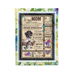 Scotstee Shop - Personalized Gift To My Mom I Know Its Not Easy Lover Mother Day Gifts Fleece Blanket