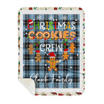 Personalized Gift Tartan Plaid Blanket Clan Clark With Christmas Cookie Baking Crew Christmas Gift Sherpa Blanket, tartan sherpa blanket,buffalo plaid sherpa blanket,christmas sherpa blanket,Christmas Throw Blanket,green plaid sherpa blanket,green sherpa blanket