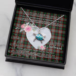 Sea Turtle Necklace Gift for My Beautiful Girlfriend Valentines Necklace Clan Lindsay Hunting Tartan Blue Turtle Necklace