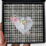 Gift For My Beautiful Girlfriend Necklace Valentine Necklace Clan Scott Black White Ancient Tartan Cross Dancing Necklace Scottish Tartan Jewelry