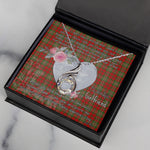 Rising Phoenix Necklace - Valentine Necklace Clan Langlands Tartan Gift for Girlfriend, Gift for My Wife Rising Phoenix Necklace