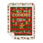 Personalized Gift Tartan Plaid Blanket Clan Moncrieffe With Christmas Cookie Baking Crew Christmas Gift Sherpa Blanket, tartan sherpa blanket,buffalo plaid sherpa blanket,christmas sherpa blanket,Christmas Throw Blanket,green plaid sherpa blanket,green sherpa blanket
