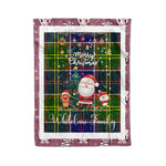 Personalized Gift Tartan Plaid Blanket Clan Whitelaw Modern With Funny Santa Snowman Reindeer Merry Christmas Fleece Blanket, Home Living Room, Plaid Blanket, Tartan Blanket, Scottish Blanket, Buffalo fleece blanket, Christmas Blanket