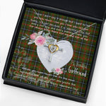 Gift For My Beautiful Girlfriend Necklace Valentine Necklace Clan Brisbane Tartan Cross Dancing Necklace Scottish Tartan Jewelry