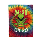 Scotstee Shop - Scotstee Shop Blanket Alien Weed 0420 Leaf Hippie Fleece Blanket