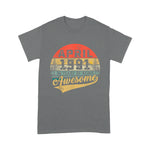 Vintage Retro April 1991 Over 30th Birthday Gift Over  30 Years Old Birthday Shirt 30th birthday shirts - Scotstee Shop