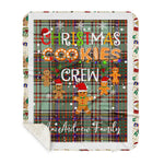 Personalized Gift Tartan Plaid Blanket Clan MacAndrew With Christmas Cookie Baking Crew Christmas Gift Sherpa Blanket, tartan sherpa blanket,buffalo plaid sherpa blanket,christmas sherpa blanket,Christmas Throw Blanket,green plaid sherpa blanket,green sherpa blanket