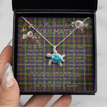 Sea Turtle Necklace To My Beautiful Soulmate Necklace In Your Eyes I Have Found My Home Clan Fraser Hunting Tartan Blue Turtle Necklace, Valentine Necklace Gift for Girlfriend Clan Mitchell Ancient Tartan Sunflower Pendant Necklace, Scottish Tartan Jewelry, valentine necklace, necklace girlfriend, necklace for wife, cute necklaces for girlfriend, jewelry for girlfriend, to my soulmate necklace, to my future wife necklace