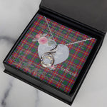 Rising Phoenix Necklace - Valentine Necklace Clan Hopkirk Tartan Gift for Girlfriend, Gift for My Wife Rising Phoenix Necklace