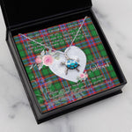 Sea Turtle Necklace Gift for My Beautiful Girlfriend Valentines Necklace Clan McGeachie Tartan Blue Turtle Necklace