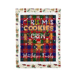 Personalized Gift Tartan Plaid Blanket Clan MacIntyre With Christmas Cookie Baking Crew Christmas Gift Blanket, Plaid Blanket, Christmas Fleece Blanket, Christmas Blanket, Tartan Blanket, Scottish Blanket, Scotland Blanket, Family Name Blanket, Custom Blanket, Personalized Blanket