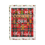 Personalized Gift Tartan Plaid Blanket Clan Glas Red With Christmas Cookie Baking Crew Christmas Gift Blanket, Plaid Blanket, Christmas Fleece Blanket, Christmas Blanket, Tartan Blanket, Scottish Blanket, Scotland Blanket, Family Name Blanket, Custom Blanket, Personalized Blanket