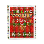 Fleece Blanket - Personalized Gift Tartan Plaid Blanket Clan Maxton With Christmas Cookie Baking Crew Christmas Gift Fleece Blanket