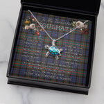 Sea Turtle Necklace To My Beautiful Soulmate Necklace In Your Eyes I Have Found My Home Clan Fletcher of Dunans Tartan Blue Turtle Necklace