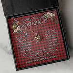 To My Beautiful Soulmate Necklace In Your Eyes I Have Found My Home Clan MacIver Red Tartan Crown Pendant Necklace