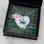 Sea Turtle Necklace Gift for My Beautiful Girlfriend Valentines Necklace Clan Newlands Tartan Blue Turtle Necklace