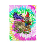Scotstee Shop - Scotstee Shop Blanket Gnome Riding Bufo Alvarius Toad Tie Dye Rainbow Hippie Fleece Blanket