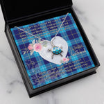 Sea Turtle Necklace Gift for My Beautiful Girlfriend Valentines Necklace Clan McKerrell Tartan Blue Turtle Necklace