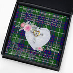 Gift For My Beautiful Girlfriend Necklace Valentine Necklace Clan MacIntyre Hunting Modern Tartan Cross Dancing Necklace Scottish Tartan Jewelry
