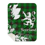 Scotstee Shop - Tartan Blanket Thistle and Lion Scottish Clan Ged Plaid Blanket - Sherpa Blanket