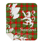 Sherpa Blanket - Tartan Blanket Thistle and Lion Scottish Clan Callander Plaid Blanket, plaid sherpa blanket queen,purple sherpa blanket,queen sherpa blanket,queen size sherpa blanket,red sherpa blanket,scottish tartan blankets,sherpa blanket,sherpa christmas blanket