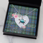 Sea Turtle Necklace Gift for My Beautiful Girlfriend Valentines Necklace Clan MacPhail Tartan Blue Turtle Necklace