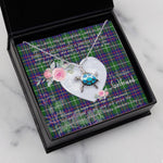 Sea Turtle Necklace Gift for My Beautiful Girlfriend Valentines Necklace Clan Inglis Tartan Blue Turtle Necklace